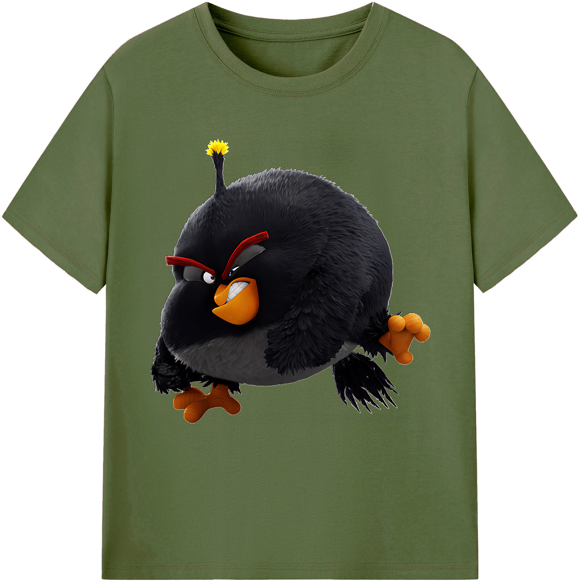 （画像用） Angry Birds アングリーバード 綿100％半袖Tシャツ（フロントプリント）